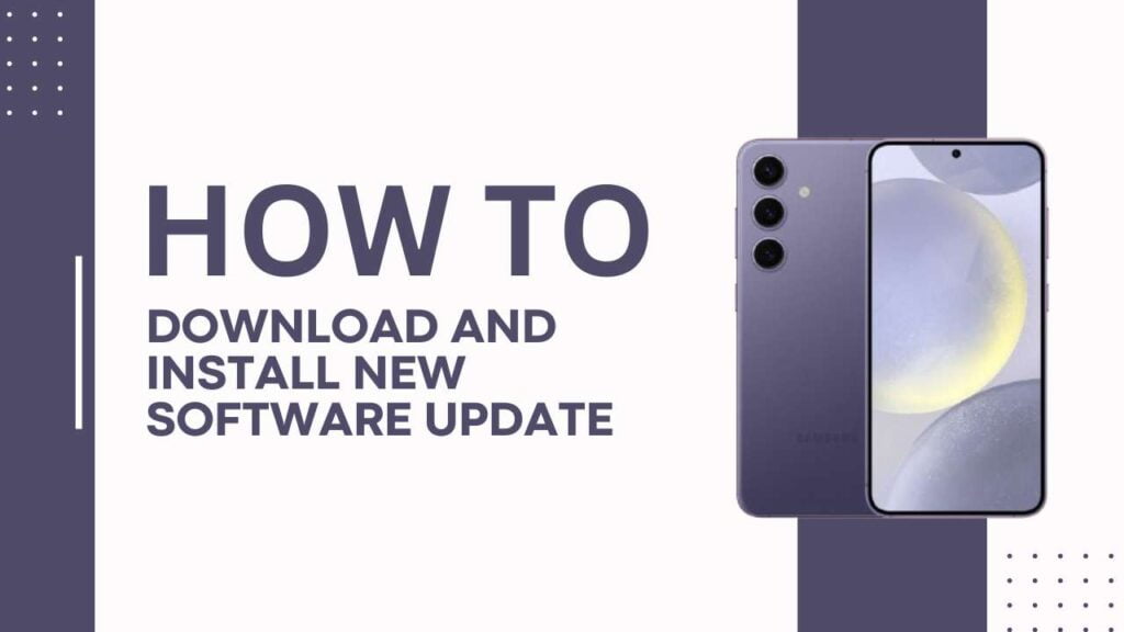 Download and Install New Software Update